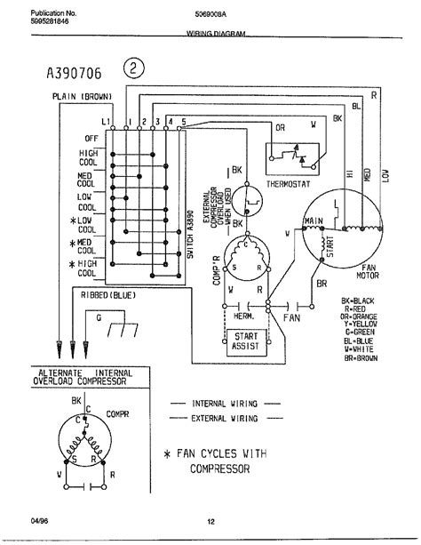 frigidaire air conditioner wiring diagram 
